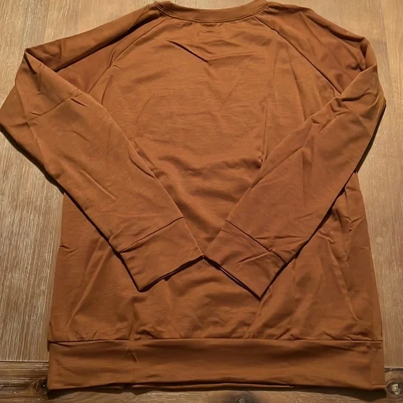 Fall sweater. Size M. New in bag. Burnt orange. - Picture 3 of 5